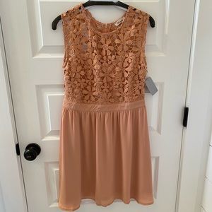 Pink floral design dress